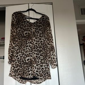 ASTR leopard mini dress